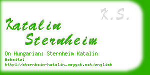 katalin sternheim business card